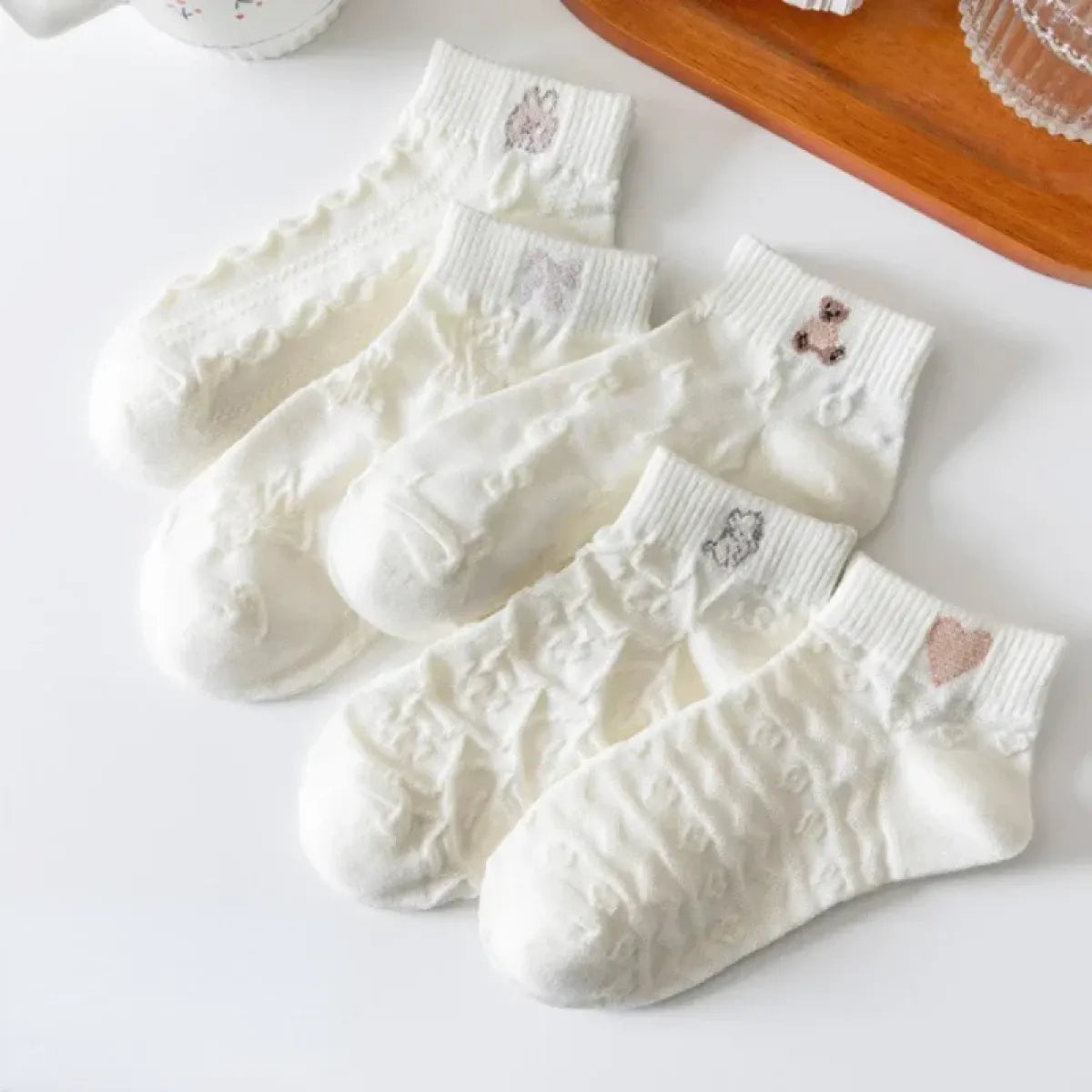 Ankle Boat Socks for Women - Breathable Spring Autumn Casual Socks