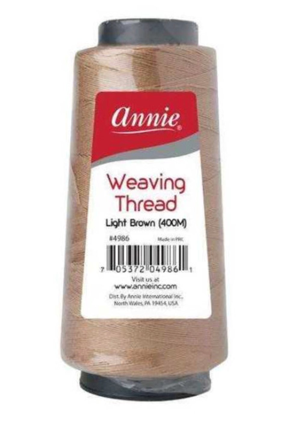 Annie Weaving Thread, Light Brown 400m for Wig &amp; Hair Extension Sewing