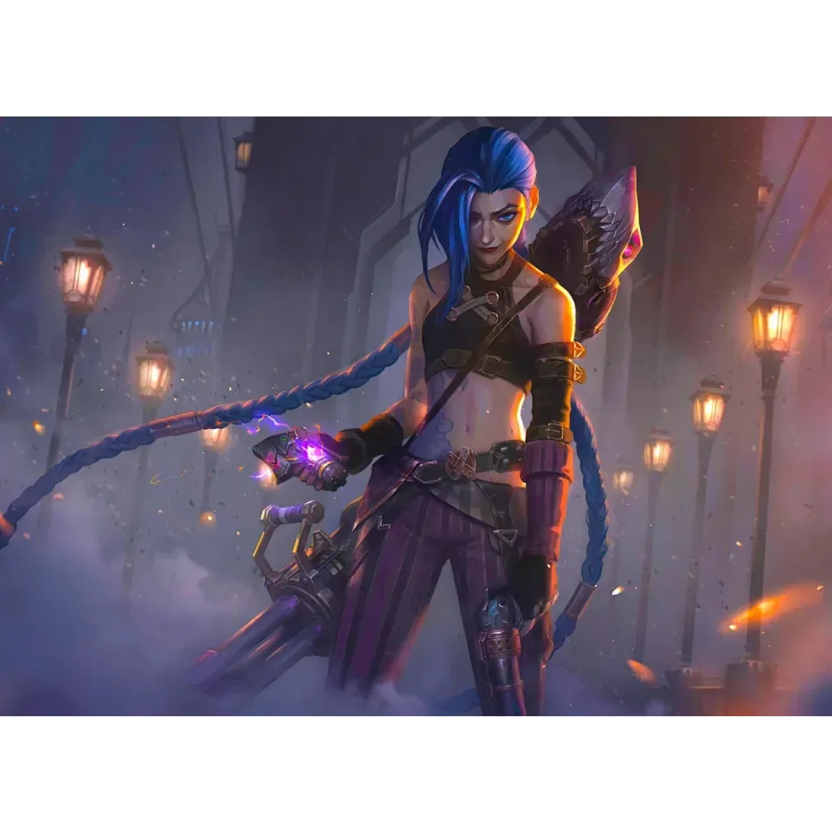 Arcane Jinx Cosplay Costume – LOL Season 2 Loli Outfit with Wig &amp; Accessories