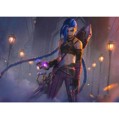 Arcane Jinx Cosplay Costume – LOL Season 2 Loli Outfit with Wig &amp; Accessories