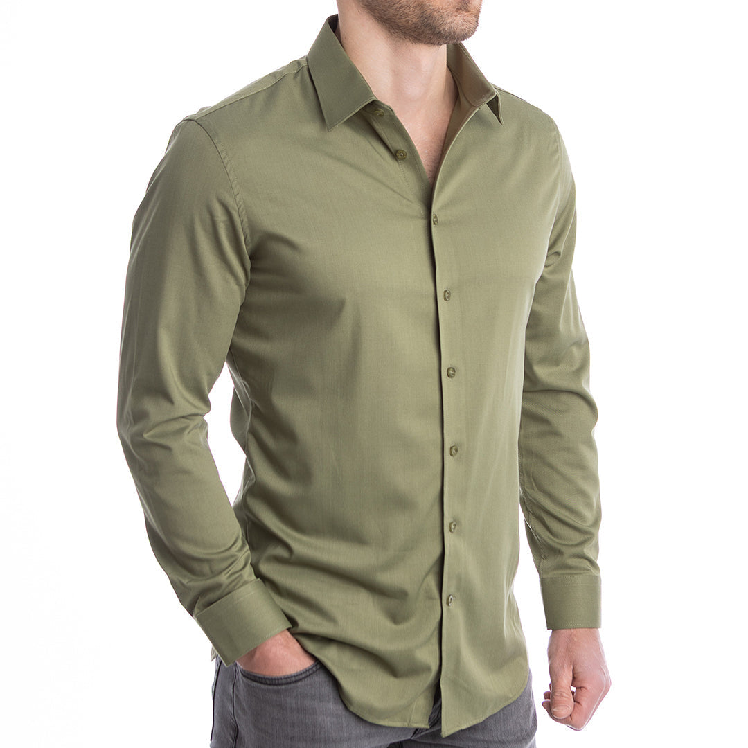 goTIELESS Ultimate Dress Shirt (Army Green)