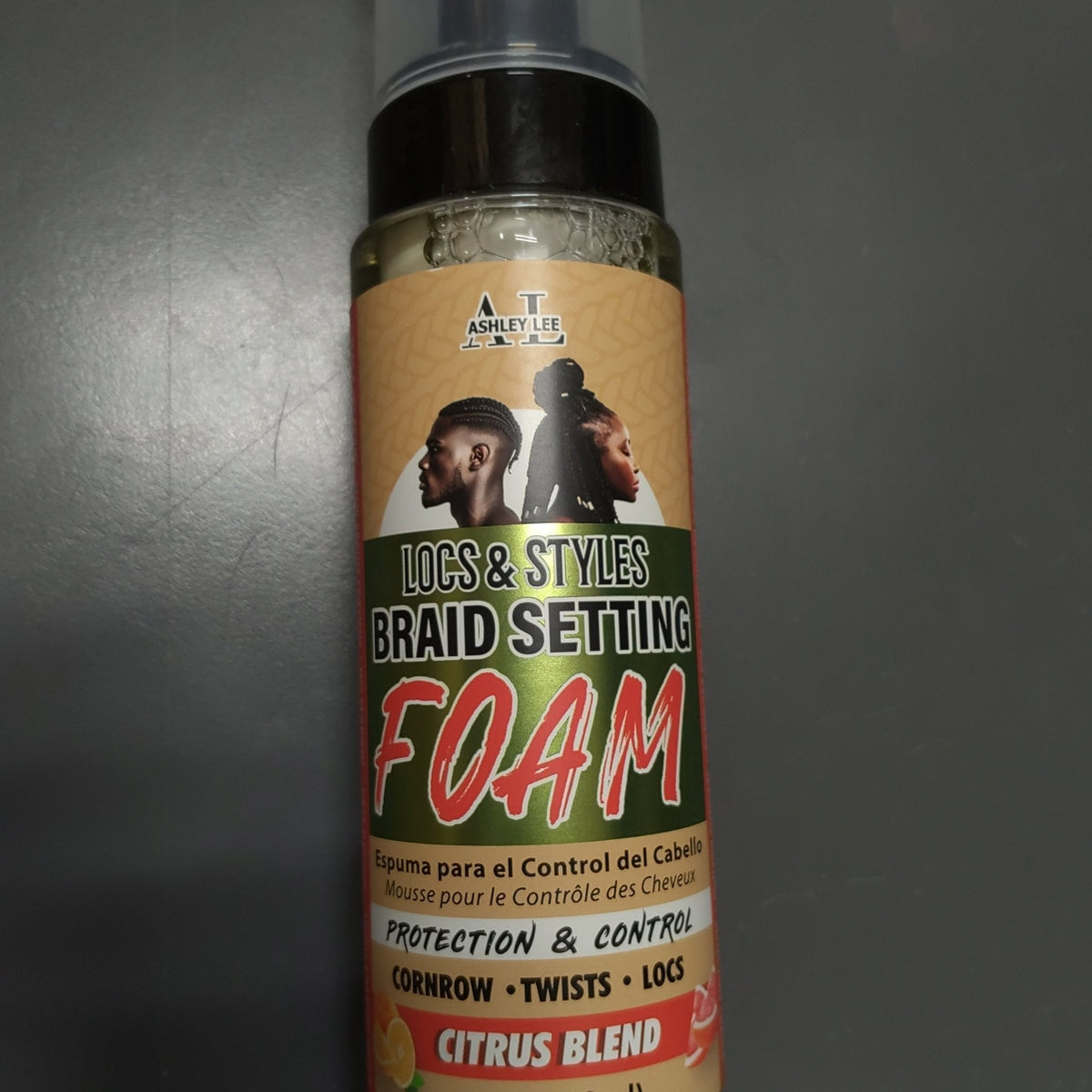 Ashley Lee Locs &amp; Styles Braid Setting Foam, Citrus Blend, 8 oz