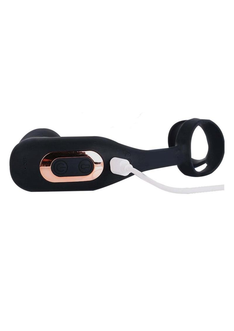 Atomic Inflatable P-Spot Rechargeable Silicone Remote Control Vibrator