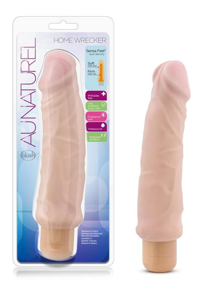 Au Naturel Home Wrecker Vibrating Dildo 9.5 Inches