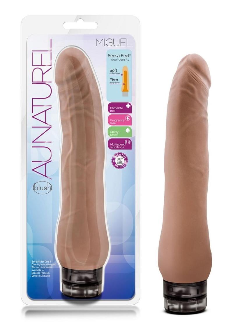 Au Naturel Miguel Sensa Feel Dual Density Vibrating Dildo