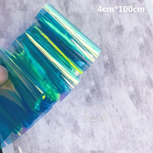 Aurora Nails Glass Foil Film Sticker Cellophane Paper Korean Nail Trend Design Ice Cube Manicure Accessories Heart Nail Art Stickers Glitter Decals Decoration Stickers Glitter Decals Love Nail Sequins Laser Heart Nail Supplies Sparkle Nail