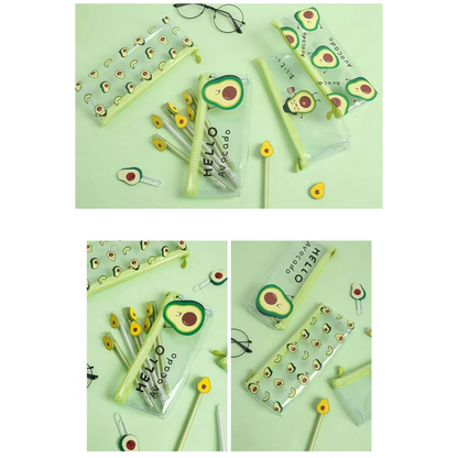 Cute Kawaii Avocado Pencil Case