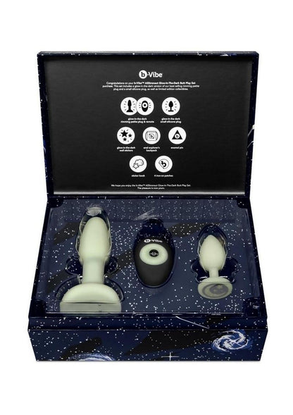 b-Vibe Assstronaut Glow-in-the-Dark Rechargeable  Anal Play Set