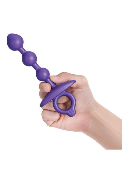 B-Vibe Butties Zip Silicone Anal Beads