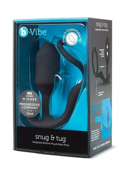 B-Vibe Snug And Tug Weighted Silicone Plug And Penis Ring