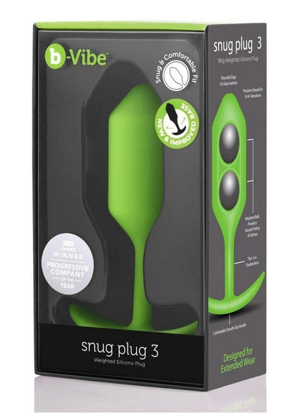 b Vibe Snug Plug 3 Weighted Silicone Anal Plug