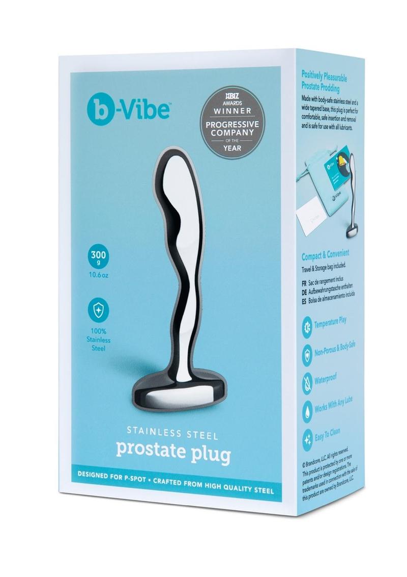 B-Vibe Stainless Steel Prostate Plug Massager