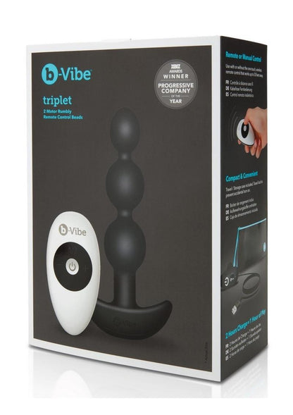 B-Vibe Triplet Rechargeable Anal Beads with Remote Control
