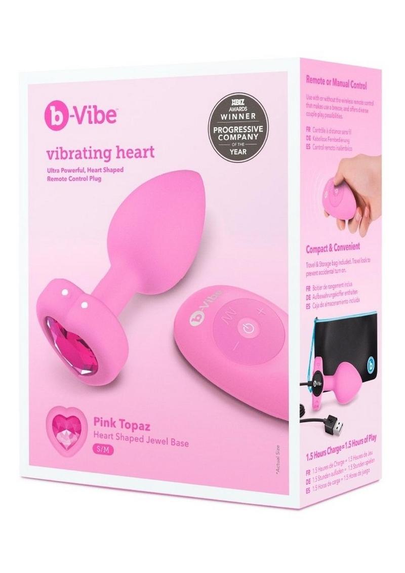 B-Vibe Vibrating Remote Control Heart Plug