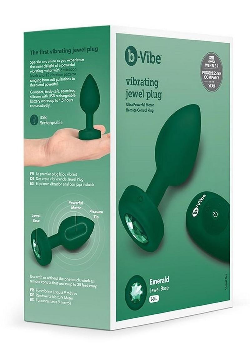 B-Vibe Vibrating Jewel Plug With Ultra Powerful Remote Control Motor