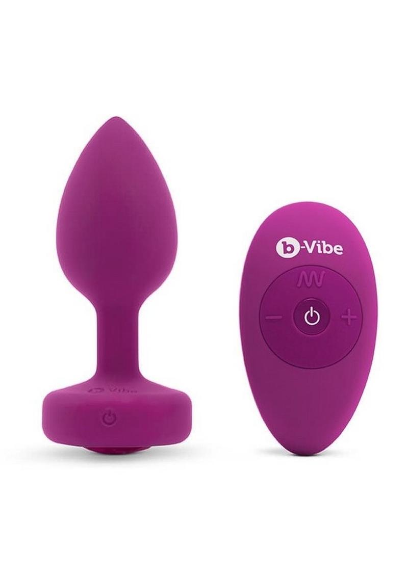b-Vibe Vibrating Jewel Plug - Pink Ruby