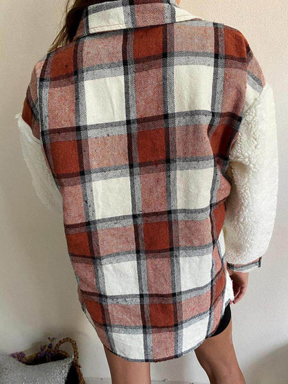 Fuzzy Button Up Long Sleeve Jacket for Cozy Style
