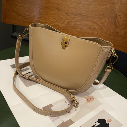 New Genuine Leather Saddle Bag, Versatile Commuter Women&