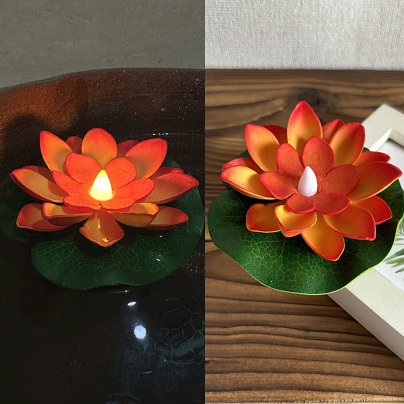 Floating Water Induction Lotus Colorful Waterproof Small Night Lamp