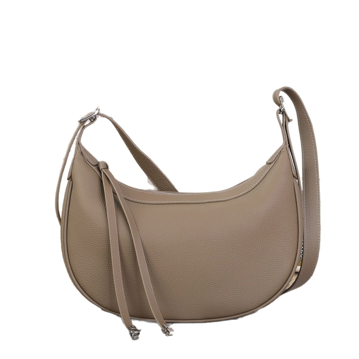 Cross-border Fashion Minimalist Top-grain Leather Dumpling Bag, Genuine Leather Women&
