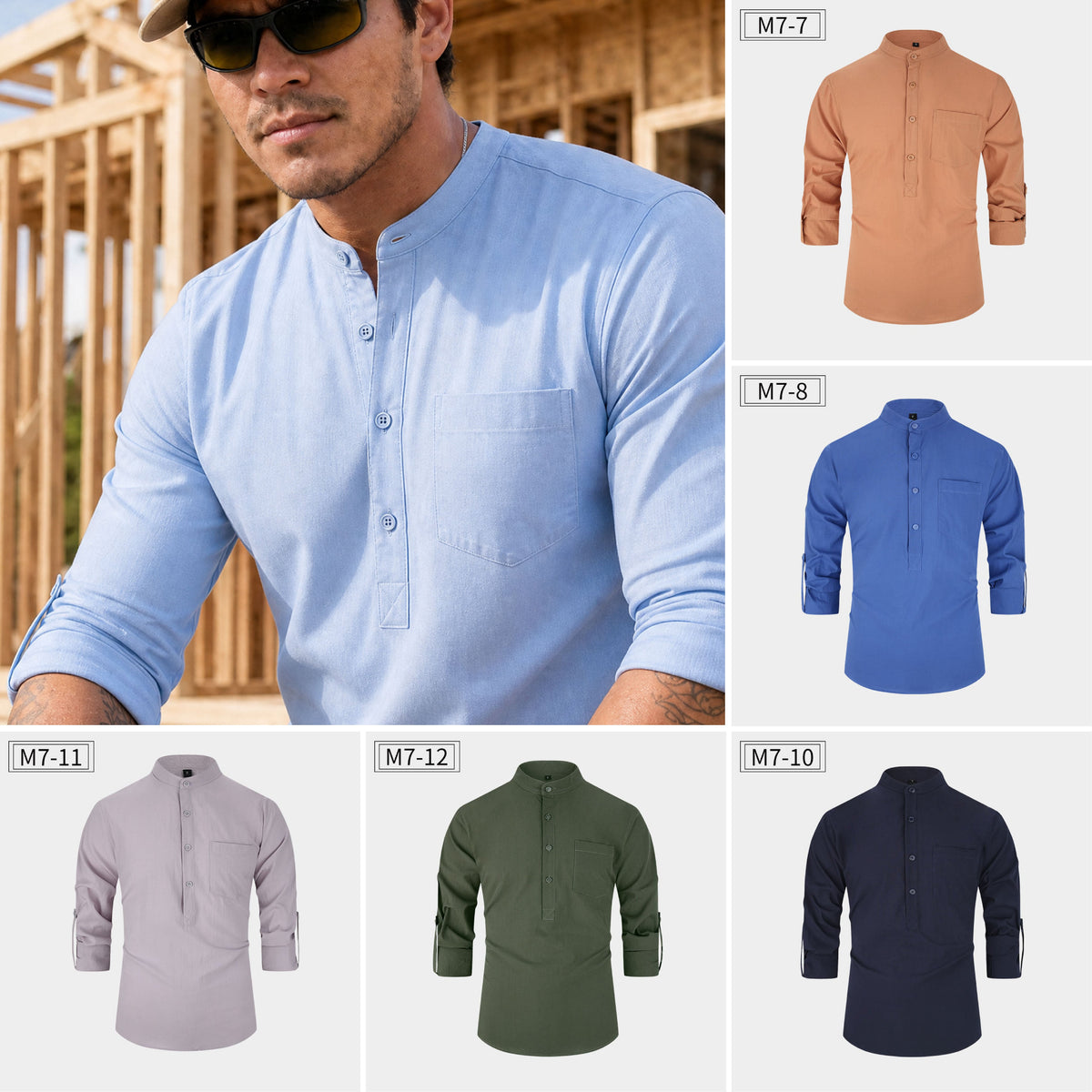 Tough Cotton Mid-Sleeve Work Shirt  Rugged, Breathable &amp; Job-Site Ready