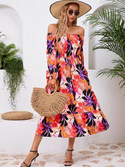 Stylish Printed Long Sleeve Midi Dress for All Occasions