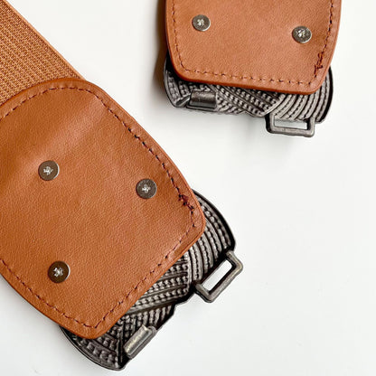 European And American Retro Elastic Wide Belt