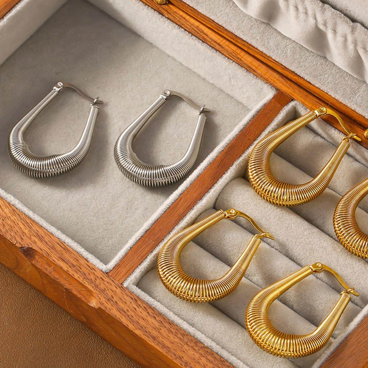 Titanium Steel U Shape Earrings for Elegant Everyday Wear