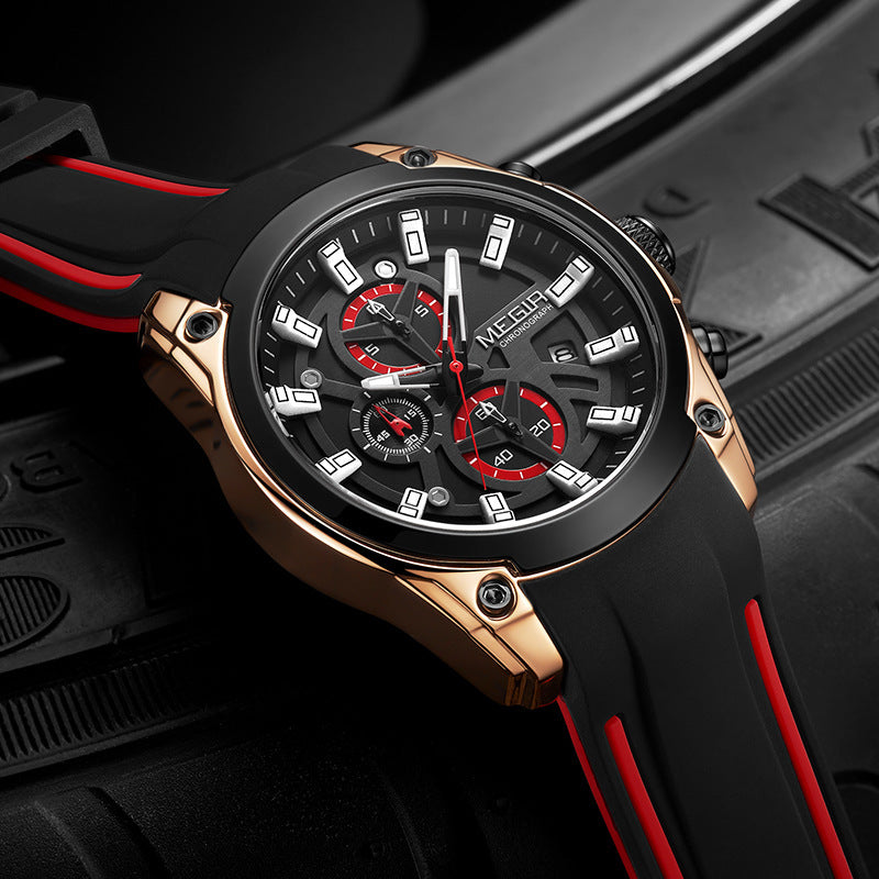 Multi-function Timing Sports Silicone Men&