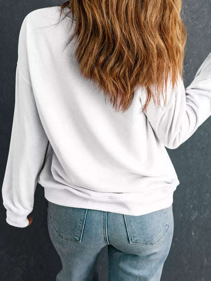 Christmas Tree Patched Patterned Festive Sweatshirt