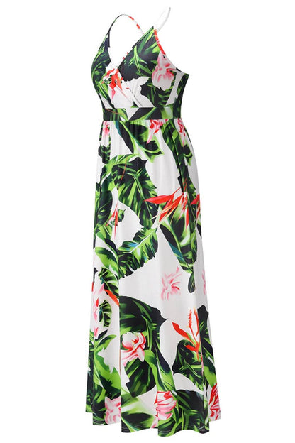 Crisscross Printed Surplice Cami Dress For Women