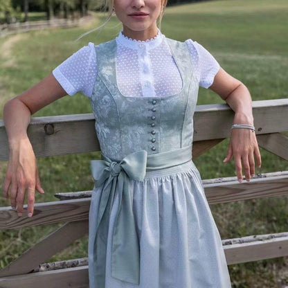 Lace-up Bow Long French-style Dress Elegant For Workwear