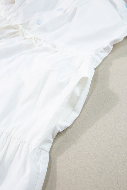 Back-to-School Crisp Button-Up Mini Dress