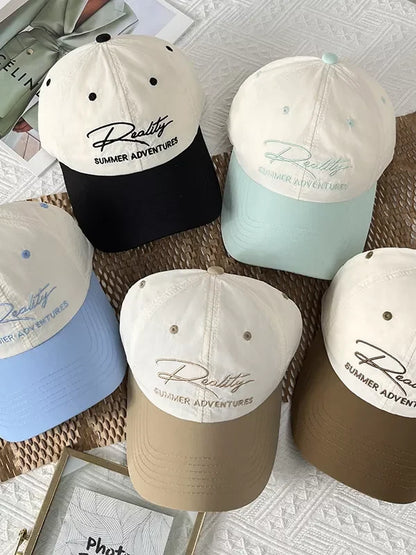 Letter Embroidered Adjustable Baseball Cap