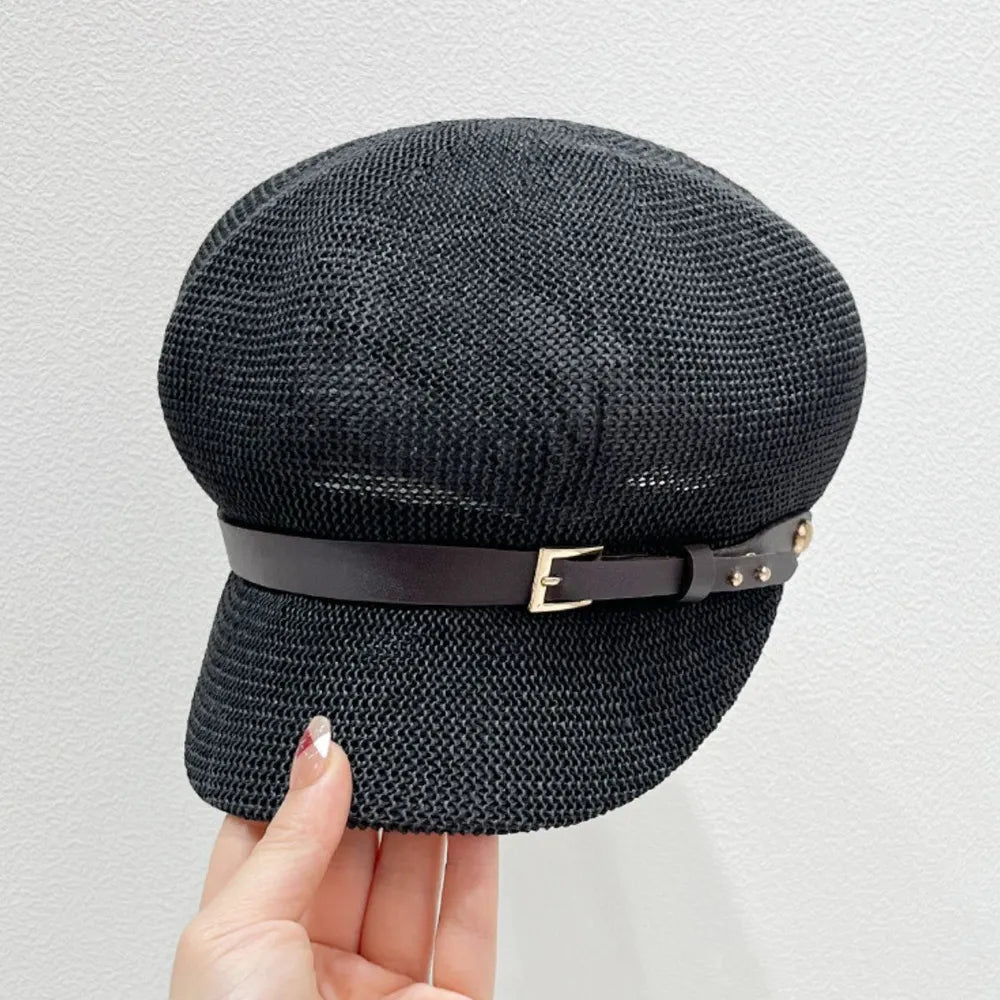 Straw Woven Buckle Hat