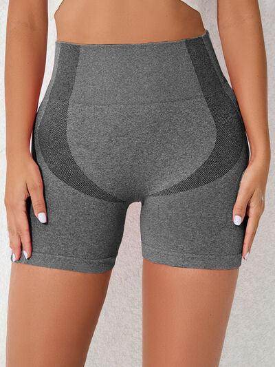 High Waist Active Shorts for Women with Stretchy Fit