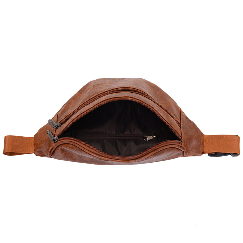 Retro PU Leather Casual Men&