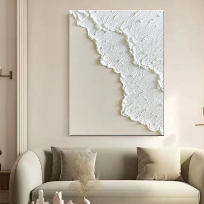 Hand Painted Three-dimensional Oil Painting Niche White