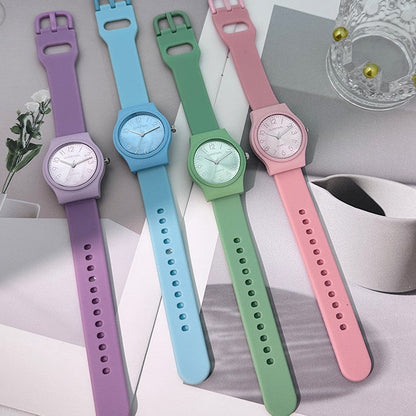 Casual Digital Scale Quartz Silicone Children&