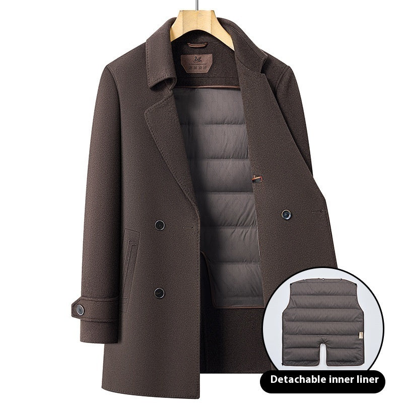 Double-sided Wool Overcoat Men&