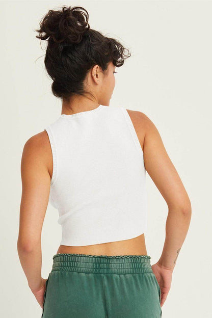 HYFVE Ribbed Knit Cropped Tank Top for Casual Style