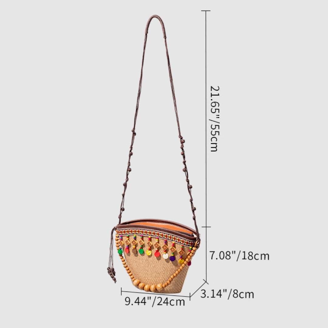 Holiday small straw bag, shoulder bag women&