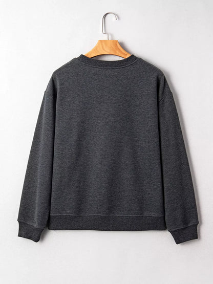 Cowboy Queen Card Drop Shoulder Graphic Sweatshirt