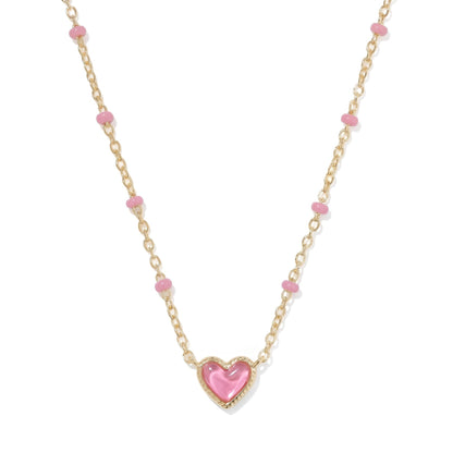 Geometric Irregular Cross And Heart Necklace