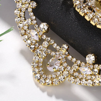 Floral Temperament Retro Bride Headband Rhinestone