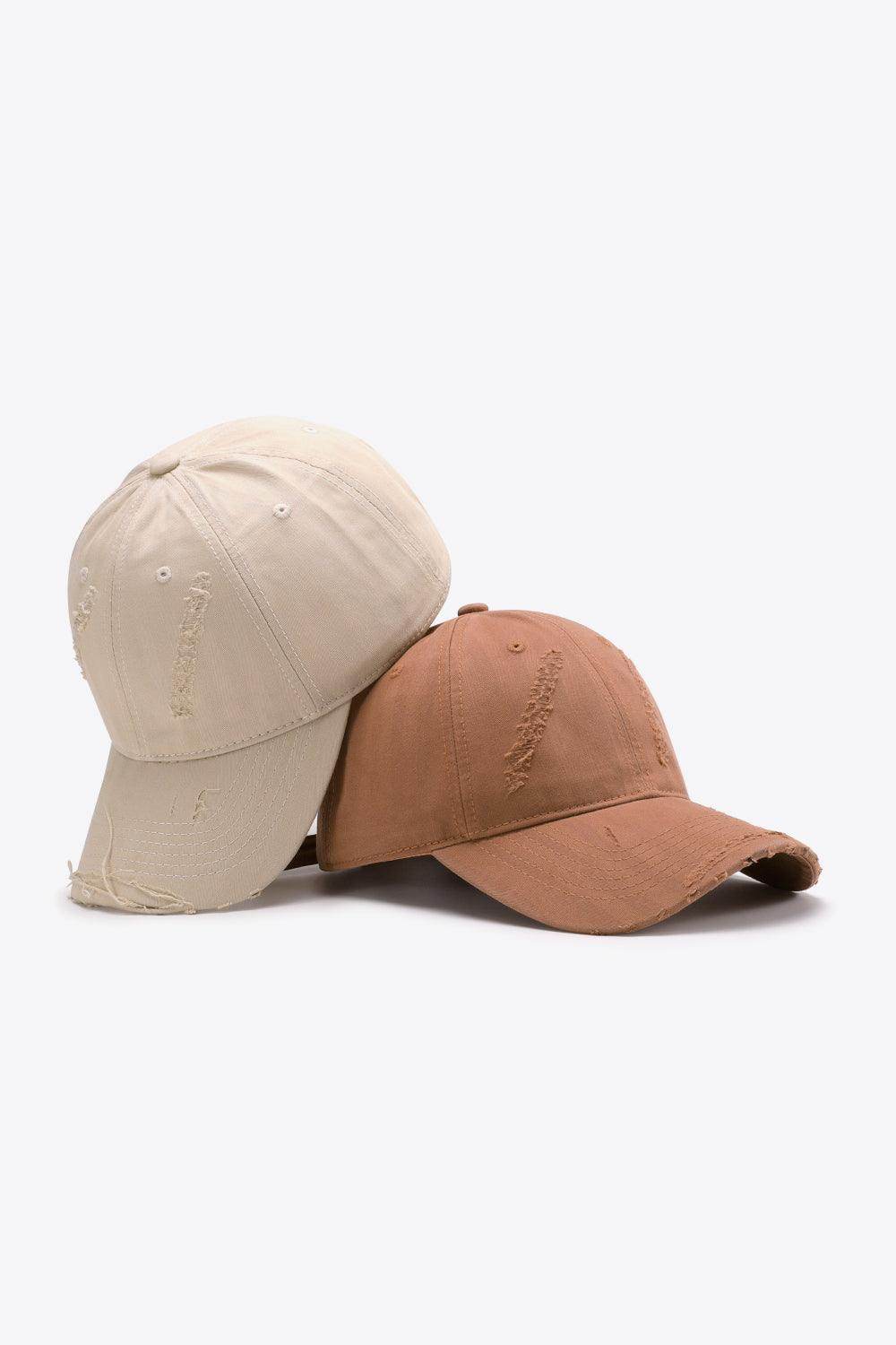 Distressed Adjustable Baseball Cap for Casual Style