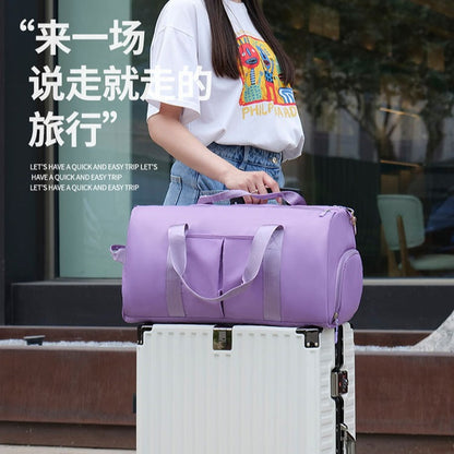 Womens Fitness Bag, Convenient Dry-wet Separation For Yoga And Swimming