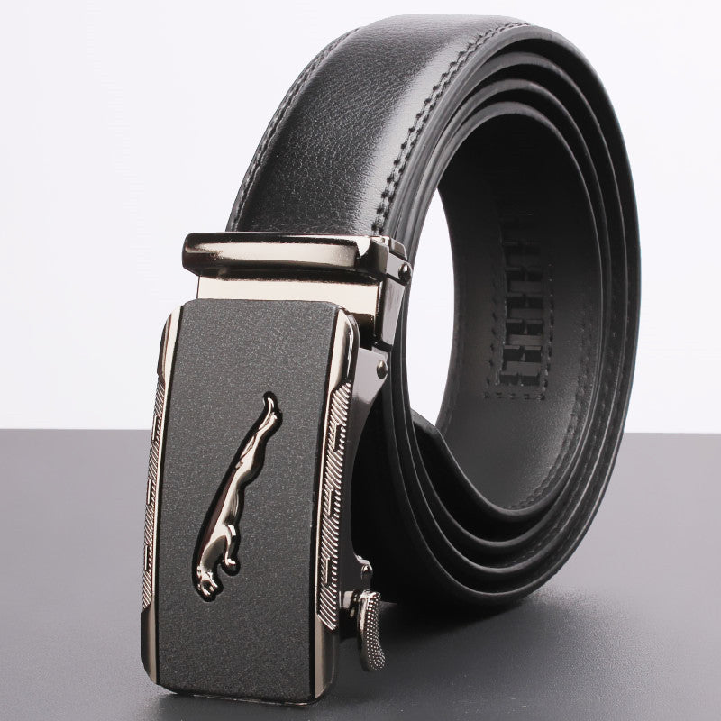 Mens Genuine Leather Belt With Automatic Buckle
