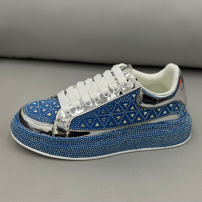 Low-top Rhinestone Platform Men&