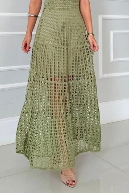 Long Sleeveless Cutout Maxi Dress Chic &amp; Flowy Summer Style Comfortable Dress For Summer